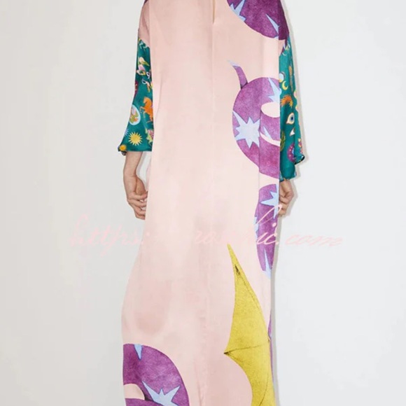 Artistic Nature Satin Dress  size small - Picture 2 of 4